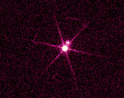 An X-ray image of the Sirius star system located 8.6 light years from Earth.
