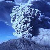 A spectacular plume rises from Mount St. Helens on July 22, 1980.