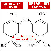 Caraway and Spearmint flavor molecules