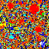 Image of microstucture predicted from a NIST-developed model of cement hydration.