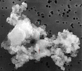 What does a piece of space dust look like? This picture shows one that is only 10 microns across. It was captured by a U2 aircraft in the stratosphere.