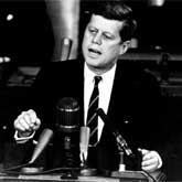 President Kennedy speaks to Congress on May 25, 1961.