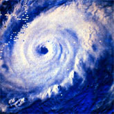 Hurricane Anita approaching landfall on the coast of Mexico.